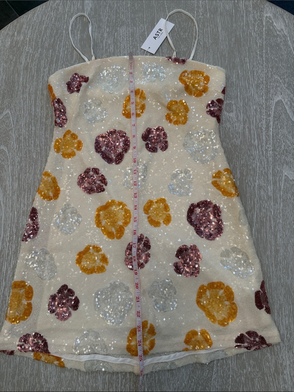 Abelia Sequin Floral Mini Dress ASTR The Label - Picture 5 of 8